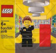 мини-фигурка сотрудника магазина lego 5001622 логотип