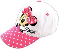 🎀 adorable disney girls minnie mouse cap with 3d bowtique bow (toddler/little girls): cotton baseball style! logo