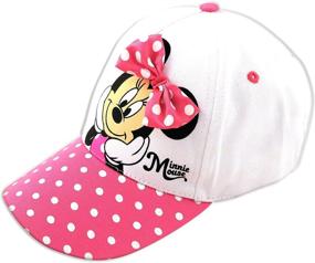 img 4 attached to 🎀 Adorable Disney Girls Minnie Mouse Cap with 3D Bowtique Bow (Toddler/Little Girls): Cotton Baseball Style!