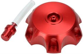 img 2 attached to HIAORS CNC Aluminum Gas Fuel Tank Cap With Breather Valve For 50Cc 70Cc 90Cc 110Cc Apollo Rfz Coolster Peace Moto 125Cc 140Cc 150Cc 160Cc Pit Dirt Bike Motorcycle Red