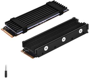 img 4 attached to 🔥 ELUTENG M.2 2280 Heatsink: Double-Sided Aluminum Alloy Heat Sink for NGFF NVME Cooling with 4 Thermal Conductivity Silicone Pads - M.2 SSD Cooler Set for 2280 M.2 SSD