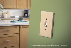 img 3 attached to 🔌 Enhance Your Wall Décor with the Brainerd 64651 Wood Square Double Duplex Outlet Wall Plate / Switch Plate / Cover, Unfinished