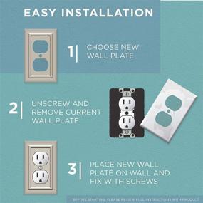 img 1 attached to 🔌 Enhance Your Wall Décor with the Brainerd 64651 Wood Square Double Duplex Outlet Wall Plate / Switch Plate / Cover, Unfinished