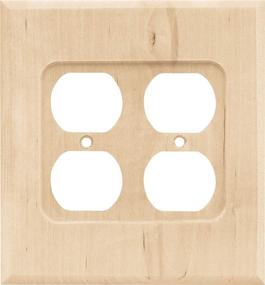 img 4 attached to 🔌 Enhance Your Wall Décor with the Brainerd 64651 Wood Square Double Duplex Outlet Wall Plate / Switch Plate / Cover, Unfinished