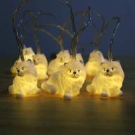 🐱 whimsical persian cat string lights: battery-powered 10 leds for kids party decoration логотип