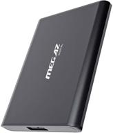 💽 megaz digital portable external hard drive 250gb - usb 3.0 hdd for pc, mac, laptop, chromebook - grey logo