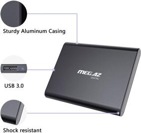 img 3 attached to 💽 MEGAZ DIGITAL Переносной внешний жесткий диск 250 ГБ - USB 3.0 HDD для ПК, Mac, ноутбука, Chromebook - серый