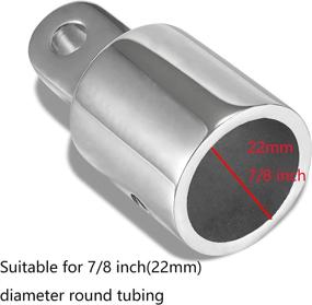 img 3 attached to 🔩 Premium 316 Stainless Steel Bimini Top Eye End Cap for Round Tubing & Allen Wrench Set - TINGZHIGO Bimini Top Fittings