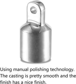 img 1 attached to 🔩 Premium 316 Stainless Steel Bimini Top Eye End Cap for Round Tubing & Allen Wrench Set - TINGZHIGO Bimini Top Fittings