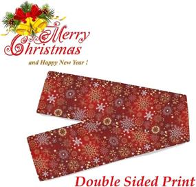 img 2 attached to 🎄 Elegant and Washable Christmas Luxurious Snowflakes Placemats: The Perfect Addition to Festive Dining