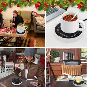 img 2 attached to ☕ Кофейный подогреватель для стола: удобное автоматическое выключение, электрическая плита для кофе, чая, молока и какао в офисе/дома.