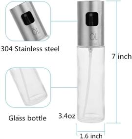 img 2 attached to Food-grade Glass Olive Oil Sprayer: Refillable Dispenser for Cooking, BBQ, Salad & More