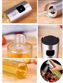 img 1 attached to Food-grade Glass Olive Oil Sprayer: Refillable Dispenser for Cooking, BBQ, Salad & More