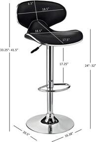 img 3 attached to Powell Furniture Barstool Chrome Black