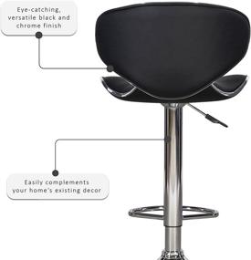 img 1 attached to Powell Furniture Barstool Chrome Black