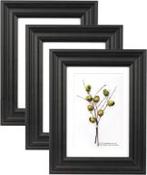 🖼️ scholartree black 5x7 picture frames 3 pack - 4x6 display with mat, hd glass photo frame for table top and wall mounting - enhanced seo логотип