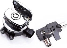 img 4 attached to 🔑 Хромированный замок зажигания для Harley-Davidson Dyna Softail Road King (11-17) - P/N 71517-11