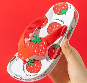 img 2 attached to FCTREE Kids Cute Fruit Flip Flops Water Shoes for Beach 🍉 Pool - Non-Slip Summer Slide Sandals for Boys and Girls (Toddler/Little Kid)