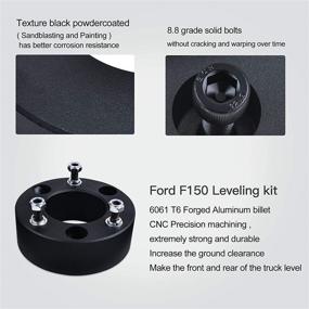 img 1 attached to 🚗 BDFHYK Front Leveling Kit for Ford F150 3", High-Quality 6061 T6 Aluminum Billet Strut Spacers | Compatible with 2004-2021 Ford F150 4WD/2WD Models | Excludes Raptor