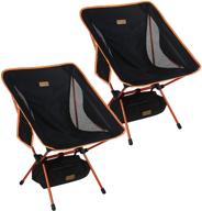 🪑 2 pack of trekology yizi go portable camping chairs - compact ultralight folding backpacking chairs for outdoor, camping, picnic, hiking - small collapsible foldable packable lightweight backpack chair логотип