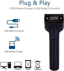 img 3 attached to 📡 Symcode 2D Wireless Barcode Scanner: Fast and Accurate QR PDF417 Bar Code Reader for Computer and Cell Phone Screen Scan with Long Transfer Distance