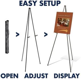 img 3 attached to 🎨 Quartet 64" Heavy-Duty Tripod Easel Stand: Stable and Convenient Display Solution (27E, Black)