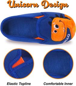 img 2 attached to Dream Bridge Kids Toddler House Slippers - Cozy Bedroom Shoes | Non-Slip Cotton Shoes for Boys and Girls | Suitable for Indoor & Outdoor