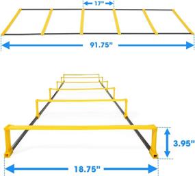 img 3 attached to 🏃 Yes4All Upgrade Agility Ladder for Speed and Elevation Training – Includes 6 & 12 Rungs with Carrying Bag