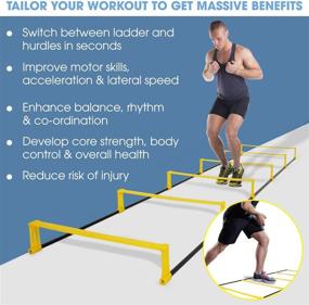 img 1 attached to 🏃 Yes4All Upgrade Agility Ladder for Speed and Elevation Training – Includes 6 & 12 Rungs with Carrying Bag