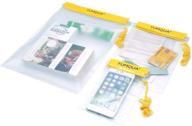 yumqua clear waterproof bags: versatile water tight cases & pouches for camera, mobile phone, maps, and more - ideal for kayaking, military, boating, and document organization logo