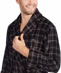 img 2 attached to Tommy Bahama Fleece Black Plaid: 🧣 Stylish and Cozy Comfort for All Seasons