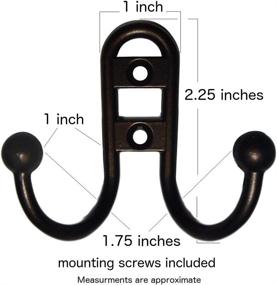 img 1 attached to 🧥 6-Pack Bronze Finish Chapter Double Coat and Robe Hook Set