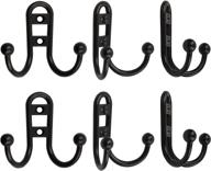 🧥 6-pack bronze finish chapter double coat and robe hook set logo