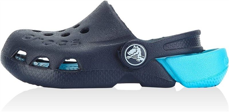 crocs unisex electro carnation little boys' shoes via clogs & mules 로고