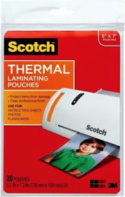 img 4 attached to Scotch 5 Mil Thick Thermal Laminating Pouches for Professional Quality and Extra Protection, 5 x 7 Inches, 20-Pouches (TP5903-20), Clear