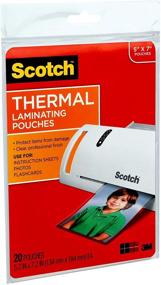 img 2 attached to Scotch 5 Mil Thick Thermal Laminating Pouches for Professional Quality and Extra Protection, 5 x 7 Inches, 20-Pouches (TP5903-20), Clear