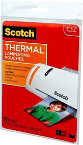 img 3 attached to Scotch 5 Mil Thick Thermal Laminating Pouches for Professional Quality and Extra Protection, 5 x 7 Inches, 20-Pouches (TP5903-20), Clear