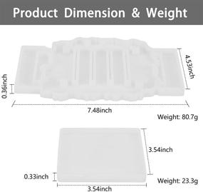 img 2 attached to Square Sturdy Silicone Resin Molds for Epoxy Casting - Easy Demold, Set of 4 Coasters with Stand Storage Mold for DIY Home Decoration, Cups Mats