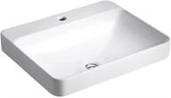 🚰 kohler k-2660-1-0 white vitreous china above counter rectangular bathroom sink, 25.512 x 20.472 x 9.843 inches logo