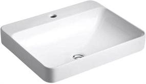 img 4 attached to 🚰 Kohler K-2660-1-0 White Vitreous China Above Counter Rectangular Bathroom Sink, 25.512 x 20.472 x 9.843 inches