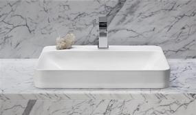 img 2 attached to 🚰 Kohler K-2660-1-0 White Vitreous China Above Counter Rectangular Bathroom Sink, 25.512 x 20.472 x 9.843 inches