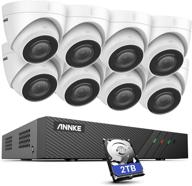 📷 annke h500 8ch турельная poe система видеонаблюдения для дома: идеальная защита 24/7 с 6mp h.265+ nvr, 8x 5mp ip-камерами наружного применения, 2tb hdd, записью звука, цветным ночным видением и многое другое логотип