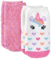 🦄 the children's place girls toddler unicorn cozy socks 2-pack for magical comfort! logo