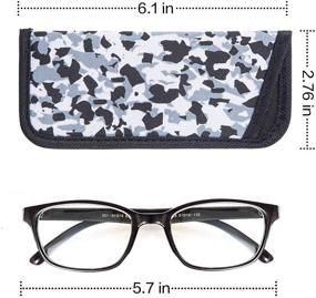 img 2 attached to 👓 Premium Neoprene Eyeglass Pouch: Protect Your Glasses with this Anti-Scratch Sleeve