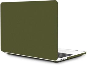 img 4 attached to 👜 OneGET Laptop Case: Army Green Hard Shell Cover for MacBook Pro 13 Inch A1989 A1706 A1708 A2159 (2016-2019) with Touch Bar - Business Quicksand Design