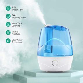 img 3 attached to Humidifier Ultrasonic Humidifiers 360°Nozzle Filterless