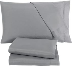 img 1 attached to 🛏️ Queen Size Reversible Galaxy 8-Piece Bed-In-A-Bag Comforter Set, Grey/White by VCNY Home