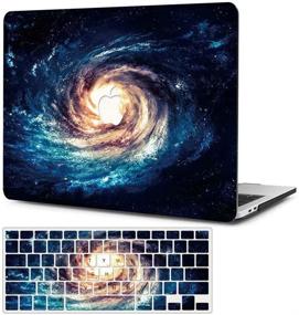 img 4 attached to 🌌 MacBook Pro 13 inch 2020 Case - CIAOYE Rubberized Hard Plastic Protective Case with Keyboard Cover for Model A2338 M1 A2251 A2289, Pro 13 with Touch Bar, 13.3 inch - Galaxy