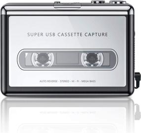 img 4 attached to Портативный кассетный плеер, кассетный плеер Walkman с USB-конвертером для записи музыки на MP3, аудио-плеер для записи и воспроизведения музыки с наушниками - совместим с ноутбуком и MacBook.