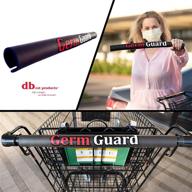 germ guard contactless supermarket shopping cart handle cover protection - prevents spread, glove alternative ppe - black логотип